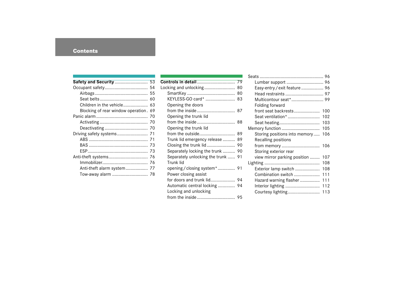 Mercedes-Benz 2003 CL 500 User Manual | Page 4 / 384