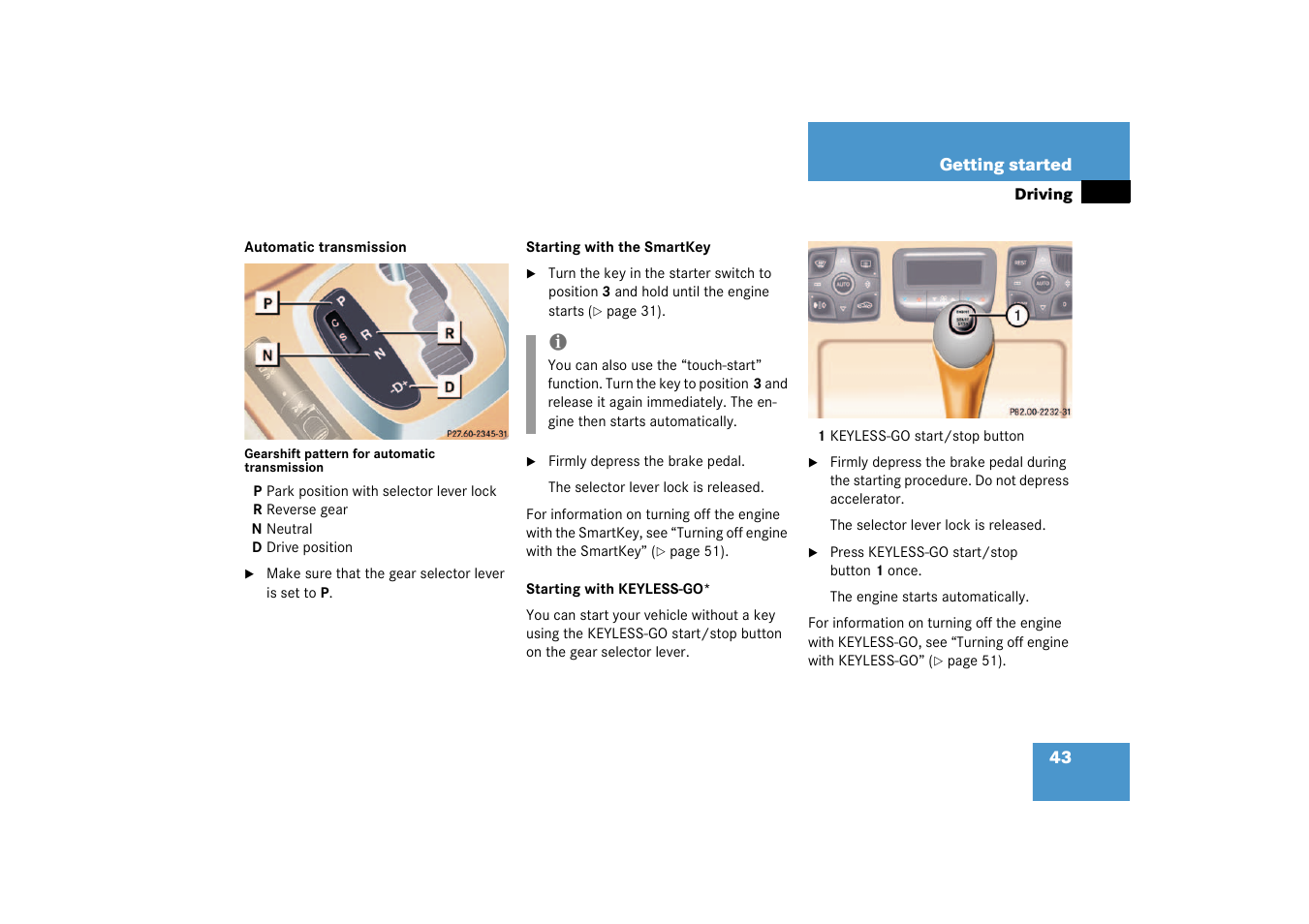 Mercedes-Benz 2003 CL 500 User Manual | Page 43 / 384