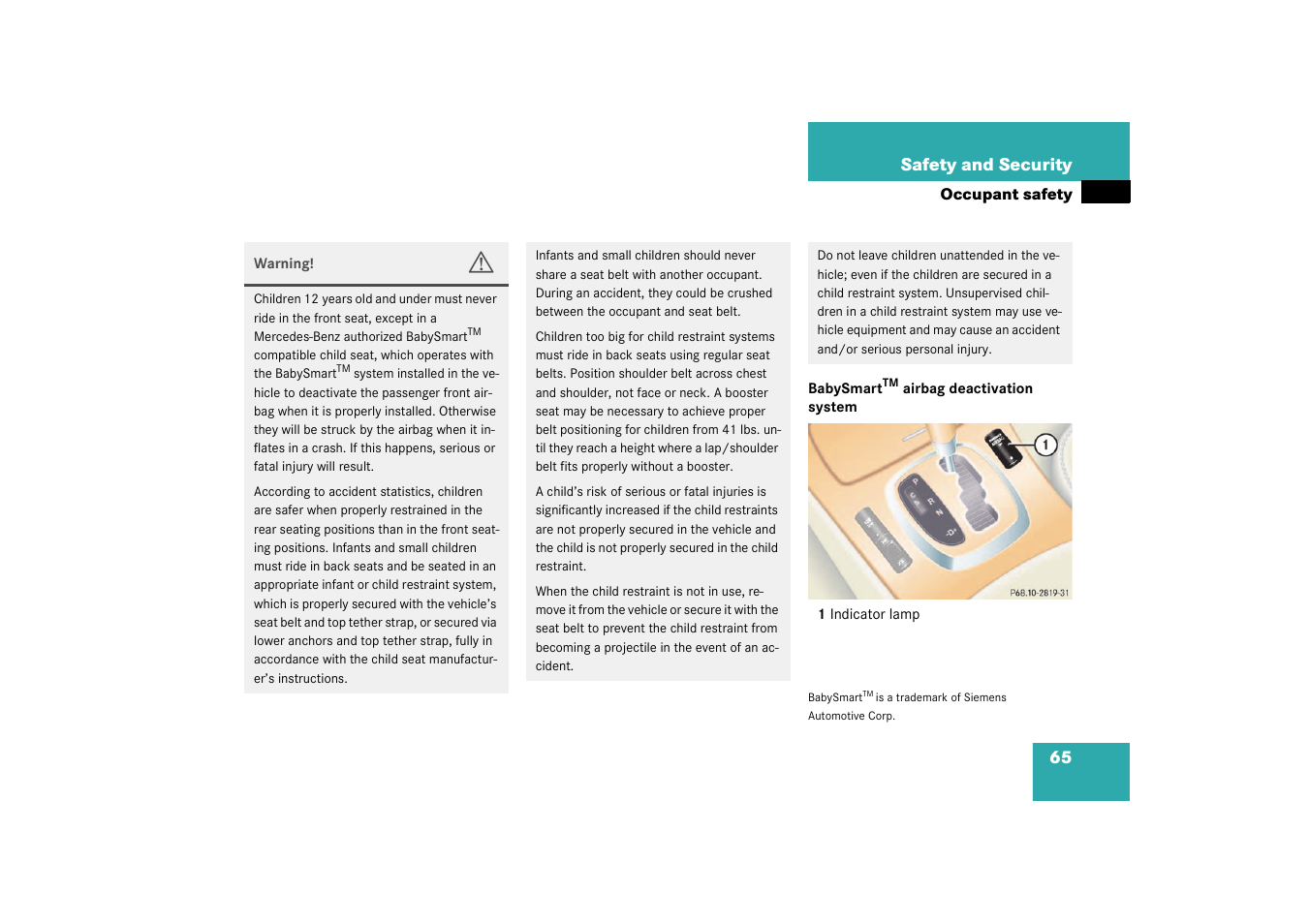 Mercedes-Benz 2003 CL 500 User Manual | Page 65 / 384