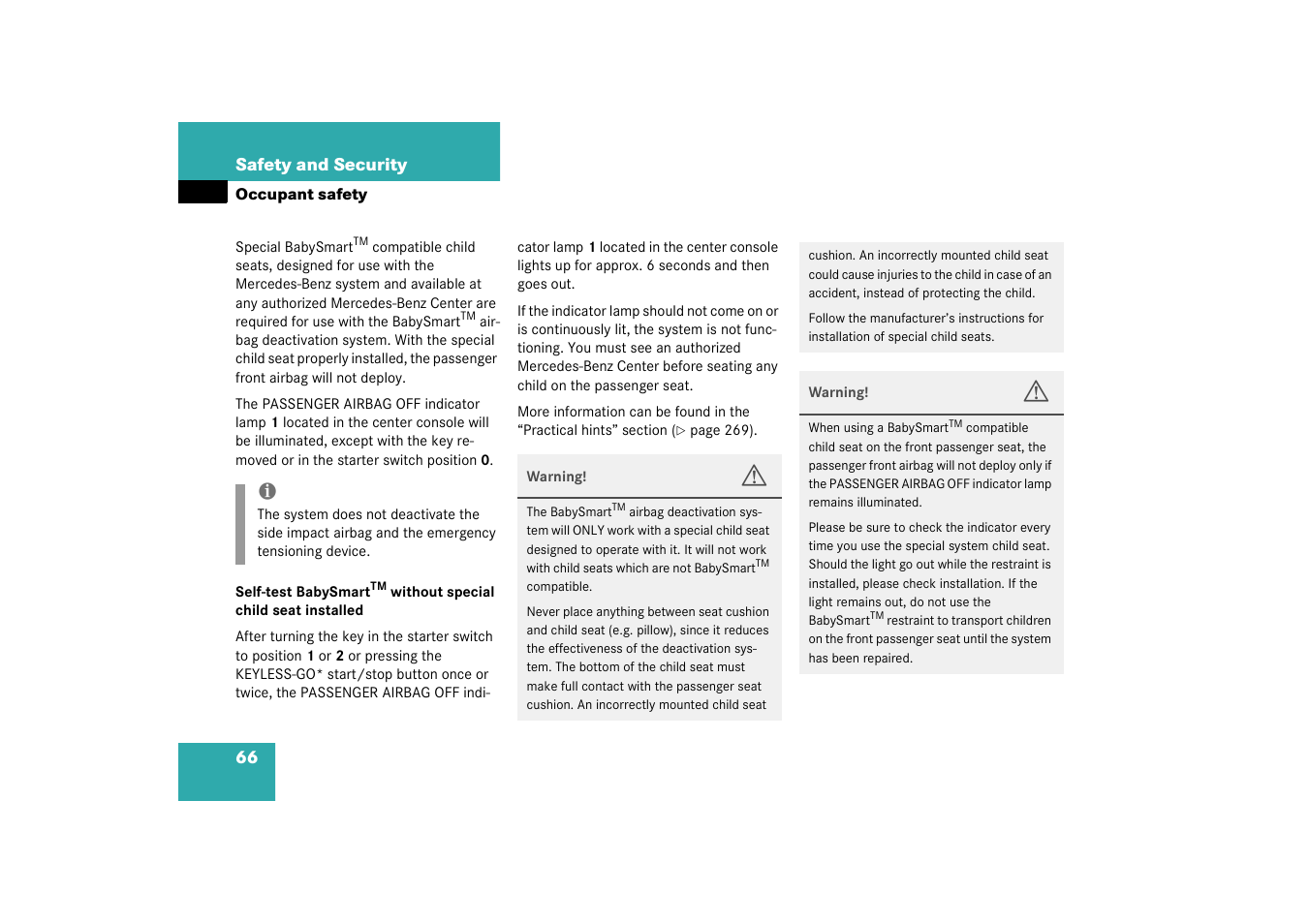 Mercedes-Benz 2003 CL 500 User Manual | Page 66 / 384