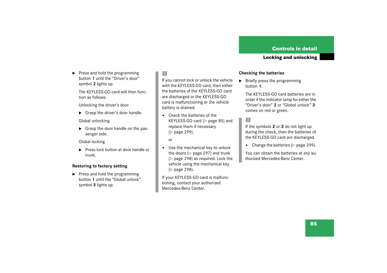 Mercedes-Benz 2003 CL 500 User Manual | Page 85 / 384