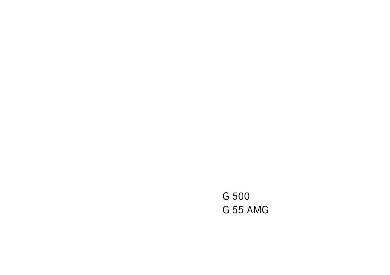 Mercedes-Benz 2003 G 55 AMG User Manual | 360 pages
