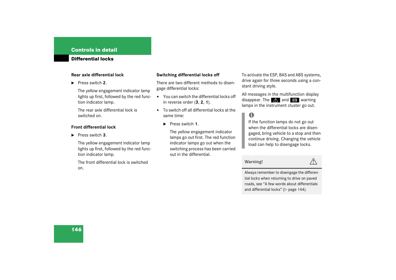 Mercedes-Benz 2003 G 55 AMG User Manual | Page 146 / 360