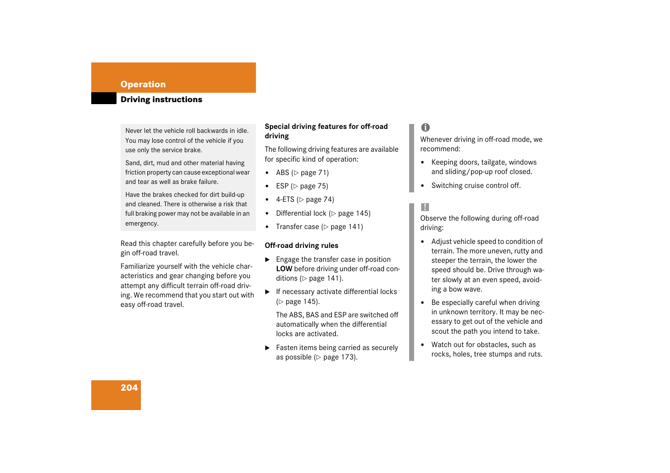 Mercedes-Benz 2003 G 55 AMG User Manual | Page 204 / 360