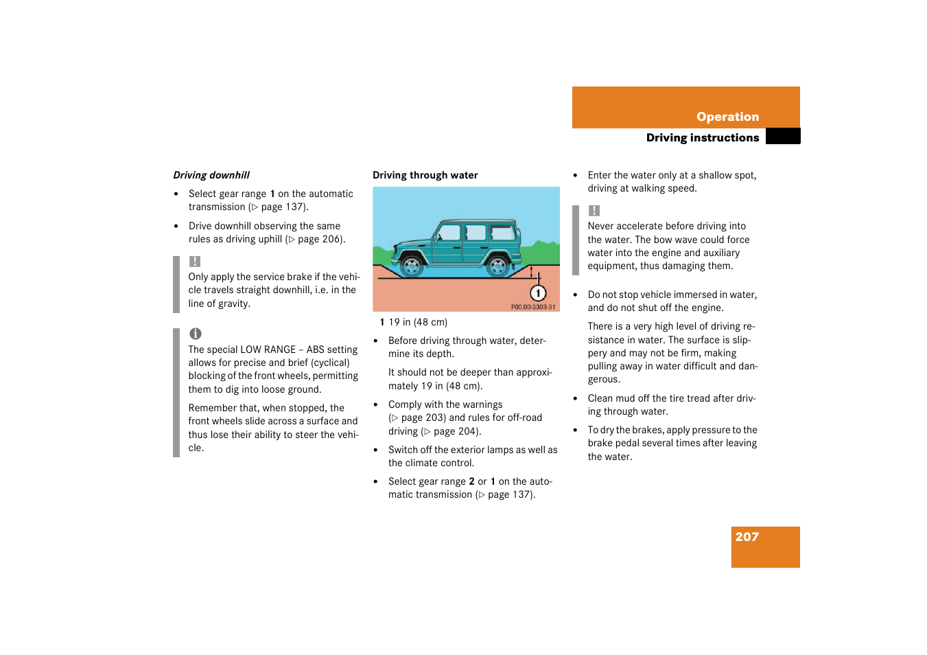 Mercedes-Benz 2003 G 55 AMG User Manual | Page 207 / 360