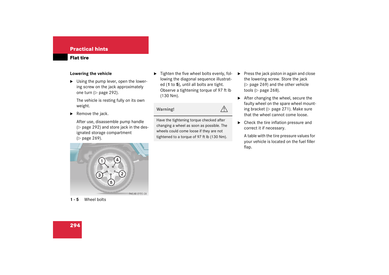 Mercedes-Benz 2003 G 55 AMG User Manual | Page 294 / 360