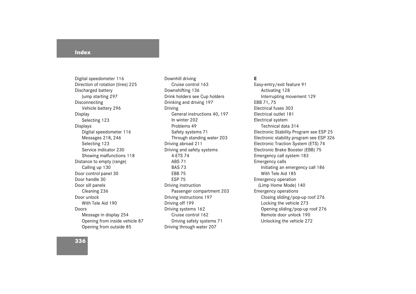 Mercedes-Benz 2003 G 55 AMG User Manual | Page 336 / 360