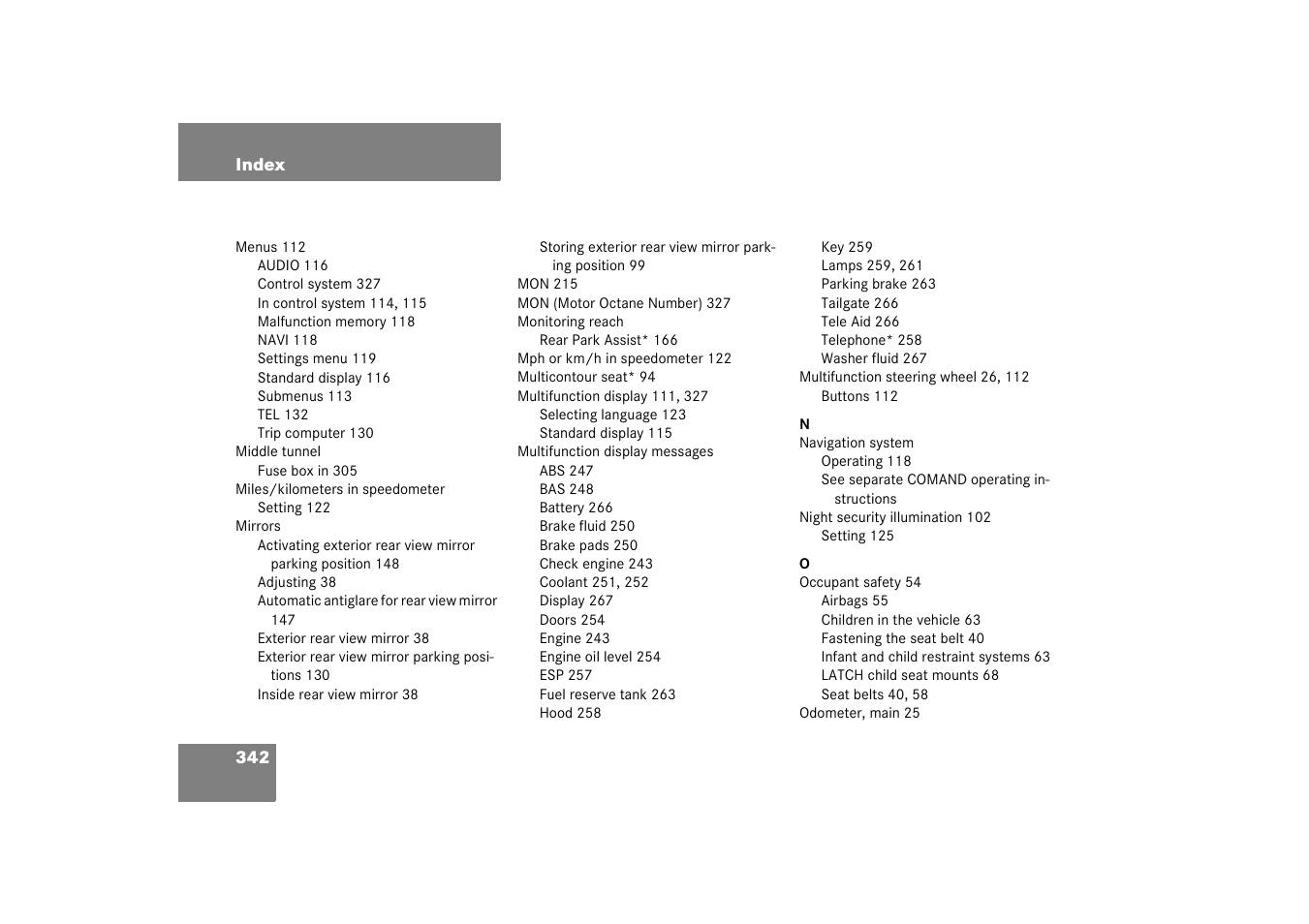 Mercedes-Benz 2003 G 55 AMG User Manual | Page 342 / 360