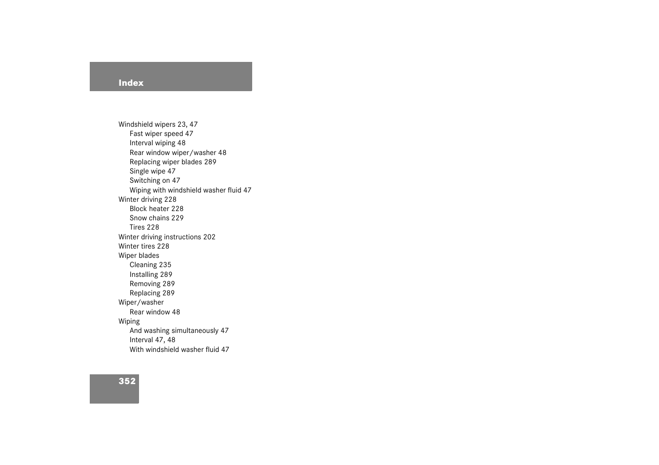 Mercedes-Benz 2003 G 55 AMG User Manual | Page 352 / 360