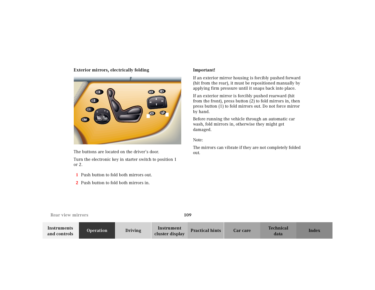 Mercedes-Benz 2000 CL 500 User Manual | Page 112 / 424
