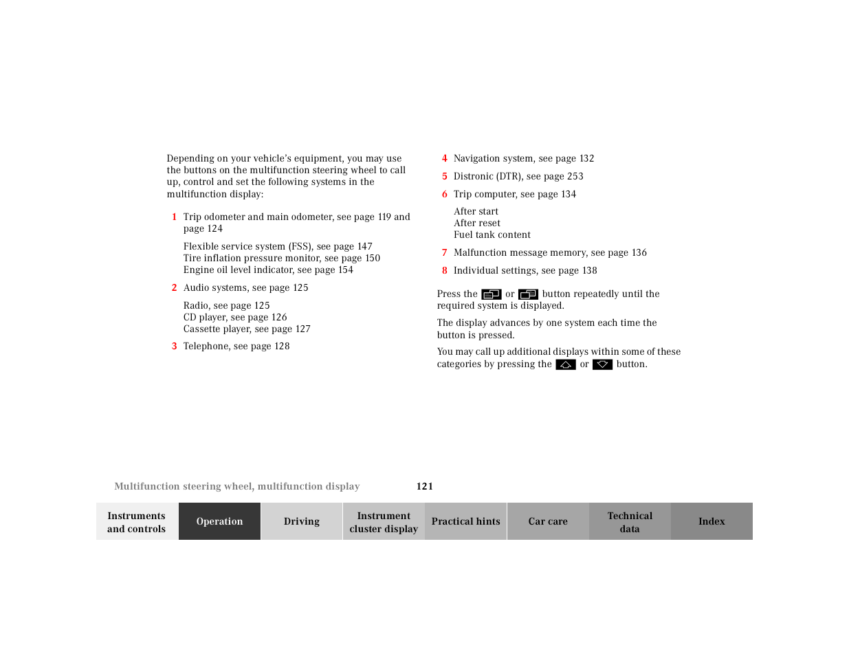 Mercedes-Benz 2000 CL 500 User Manual | Page 124 / 424
