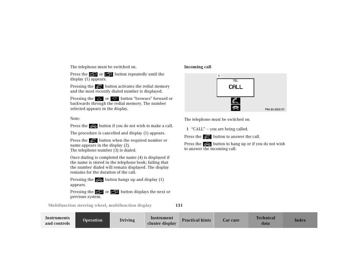 Mercedes-Benz 2000 CL 500 User Manual | Page 134 / 424