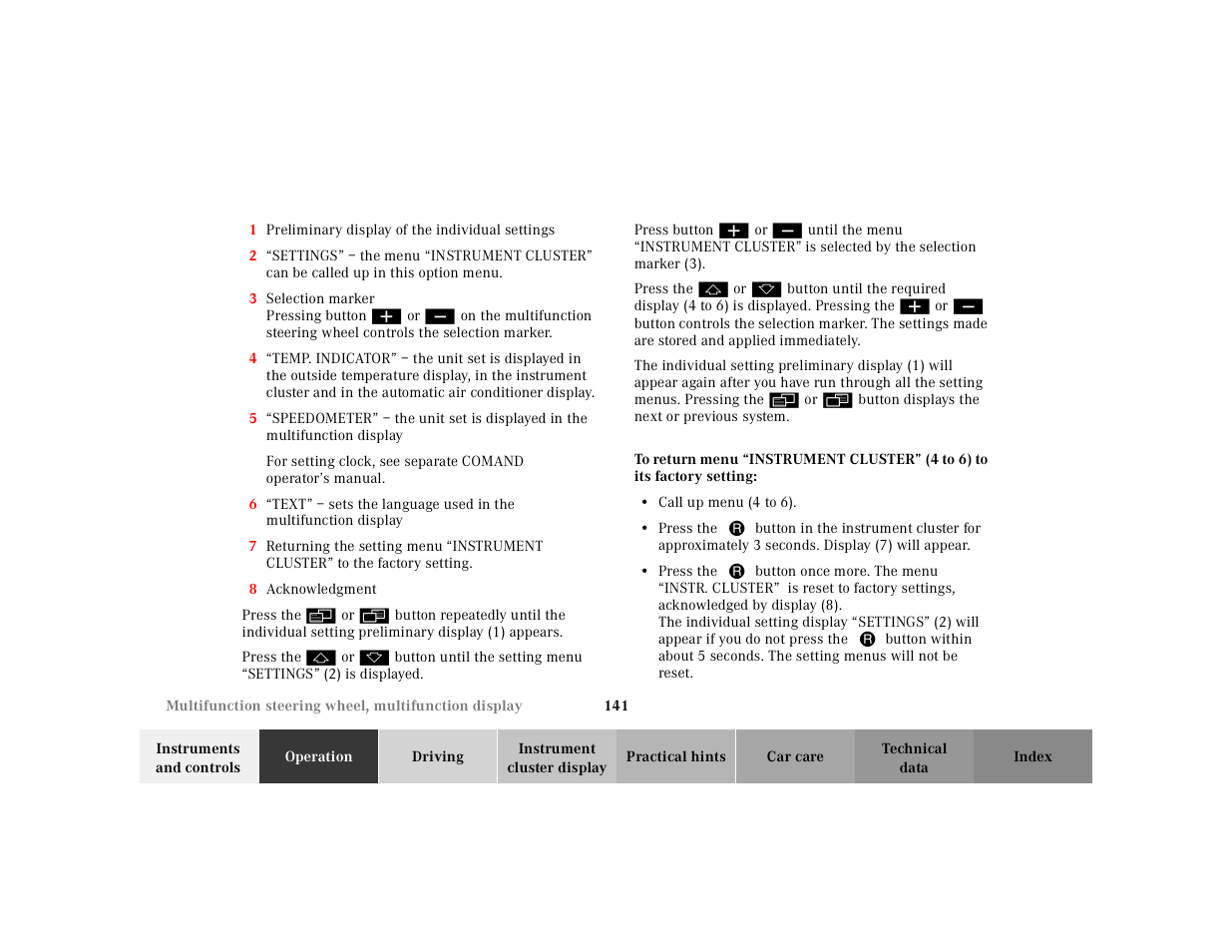 Mercedes-Benz 2000 CL 500 User Manual | Page 144 / 424