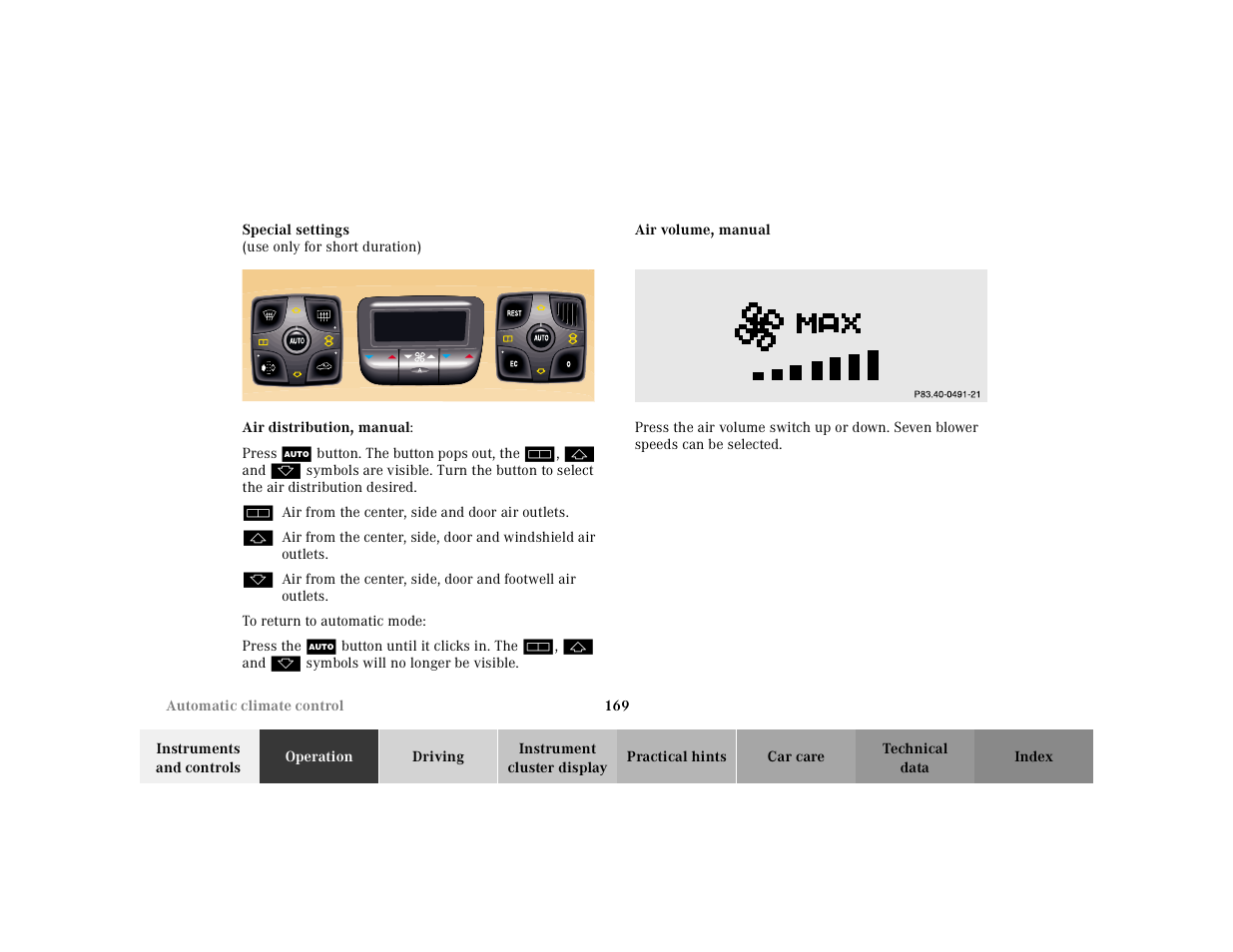 Mercedes-Benz 2000 CL 500 User Manual | Page 172 / 424