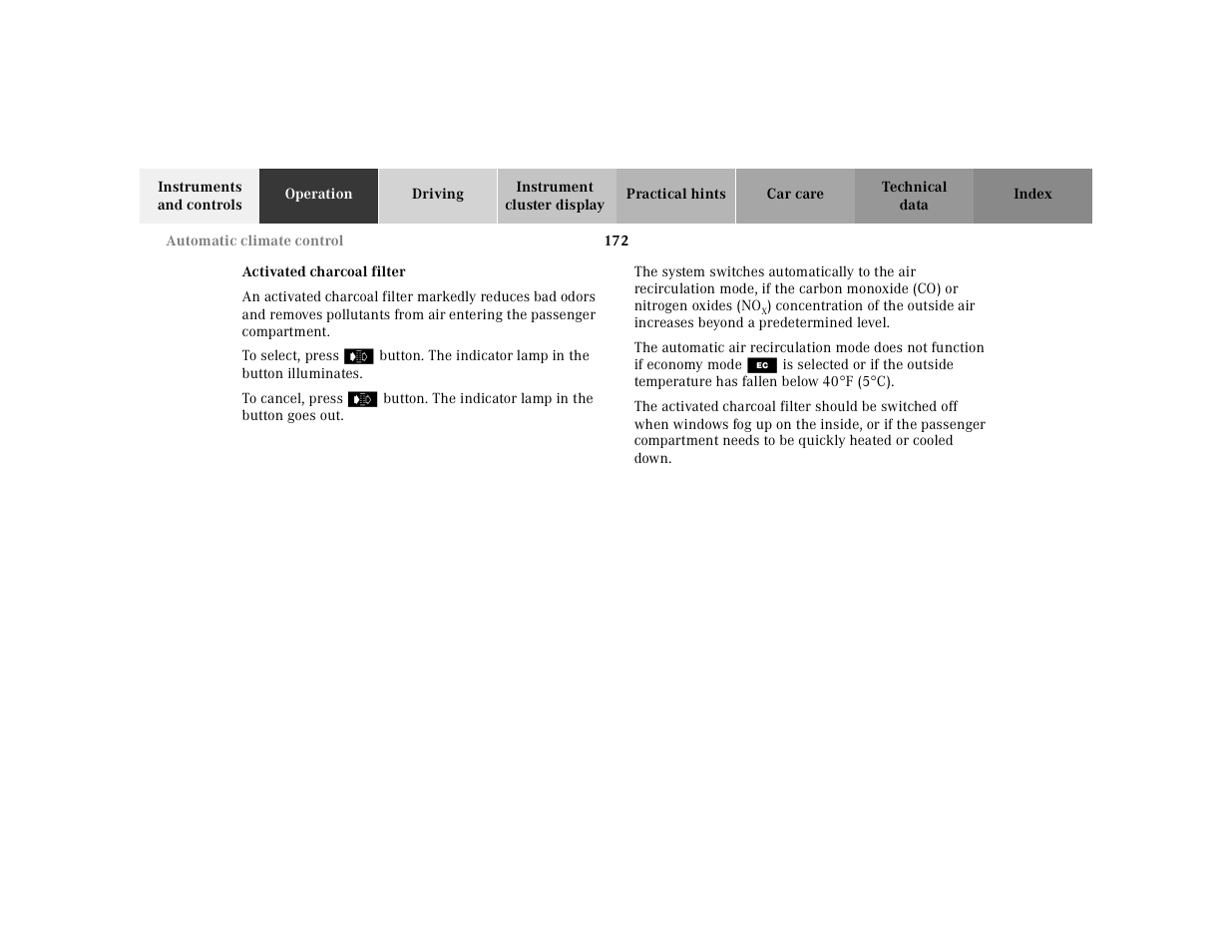 Mercedes-Benz 2000 CL 500 User Manual | Page 175 / 424