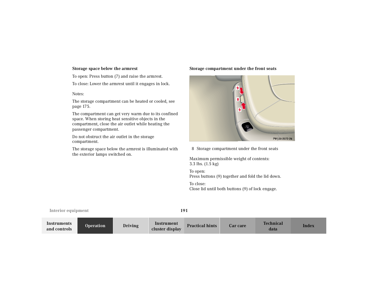 Mercedes-Benz 2000 CL 500 User Manual | Page 194 / 424