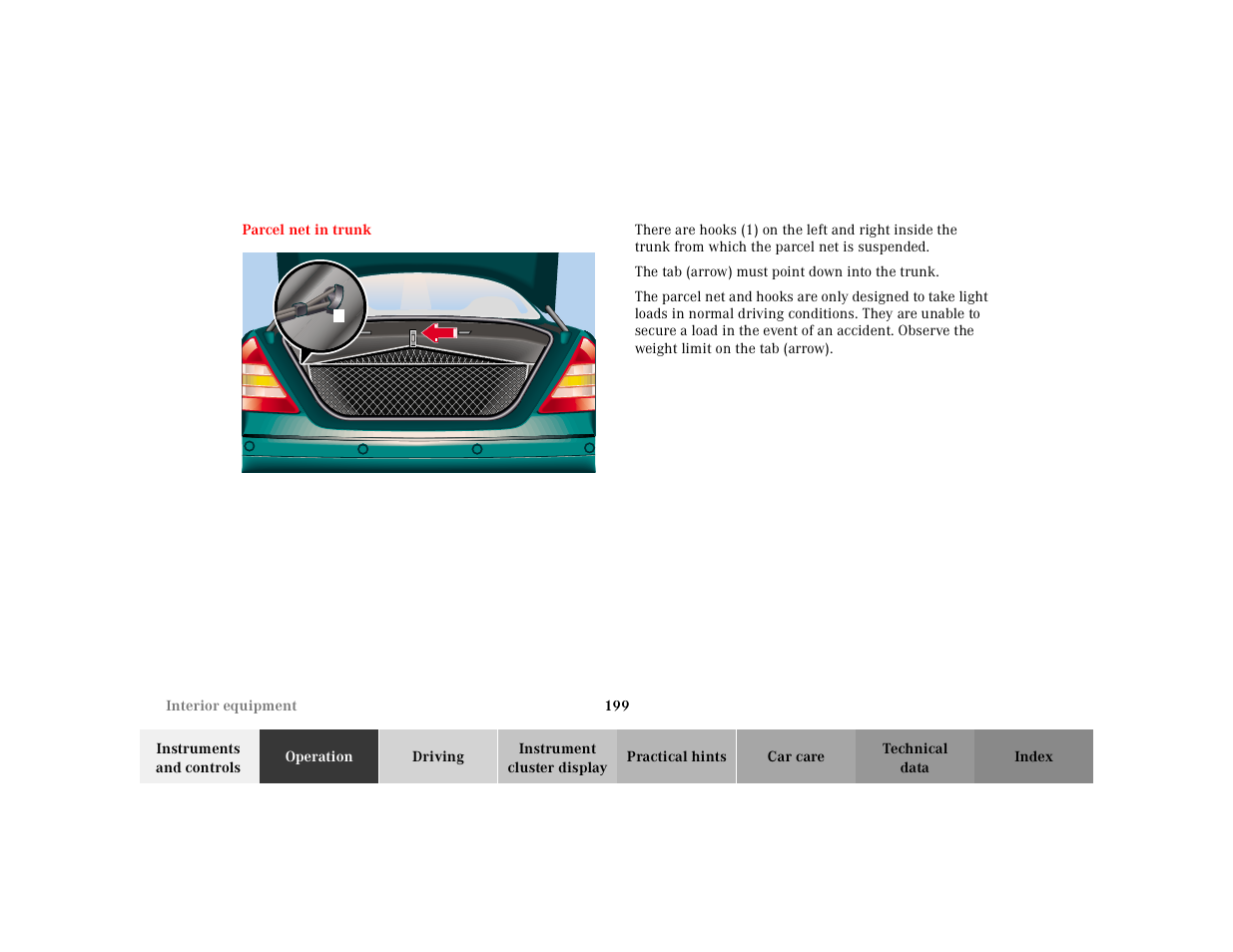 Mercedes-Benz 2000 CL 500 User Manual | Page 202 / 424