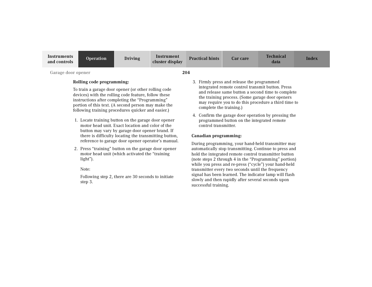 Mercedes-Benz 2000 CL 500 User Manual | Page 207 / 424