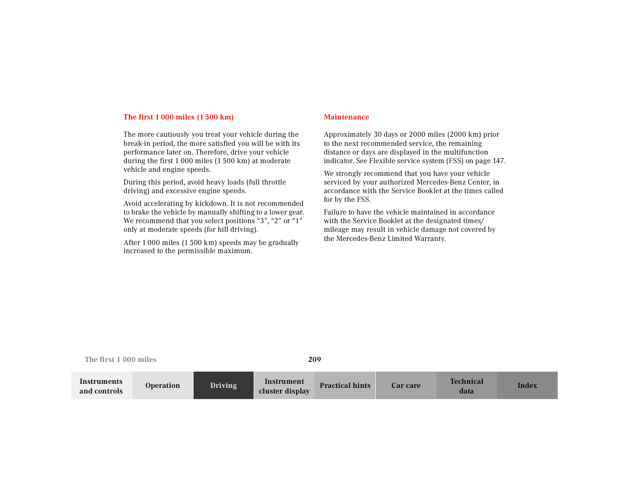 Mercedes-Benz 2000 CL 500 User Manual | Page 214 / 424
