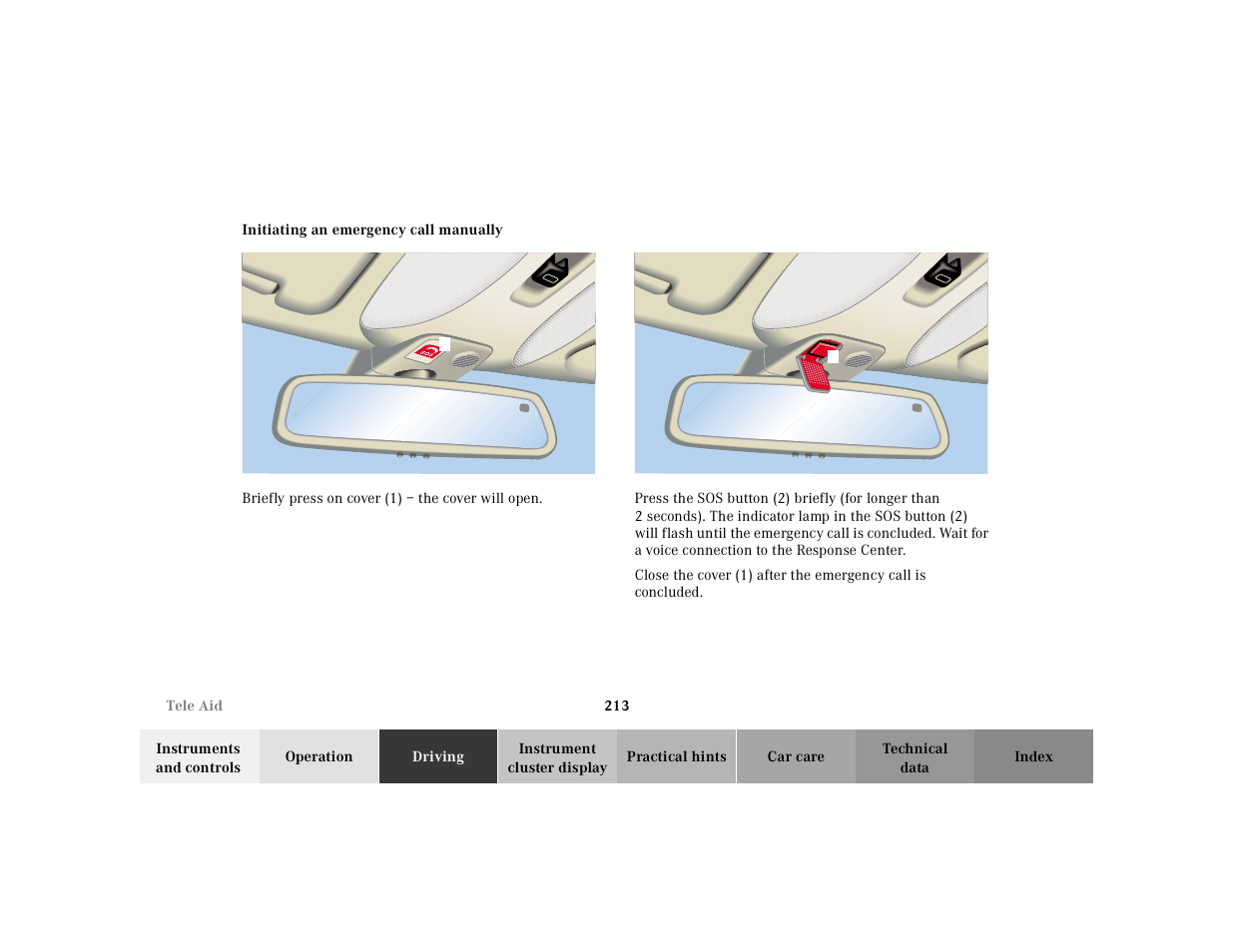 Mercedes-Benz 2000 CL 500 User Manual | Page 218 / 424