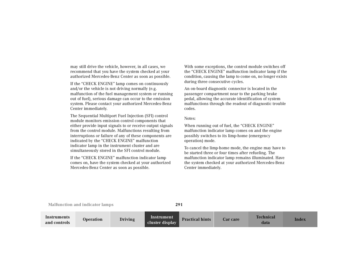 Mercedes-Benz 2000 CL 500 User Manual | Page 297 / 424
