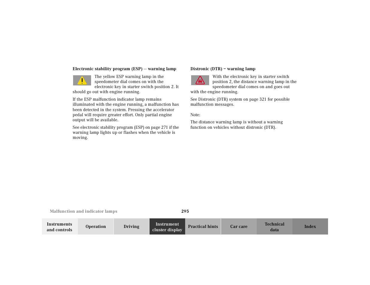 Mercedes-Benz 2000 CL 500 User Manual | Page 301 / 424