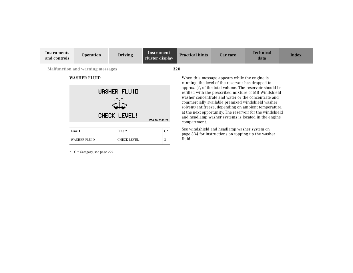 Mercedes-Benz 2000 CL 500 User Manual | Page 326 / 424