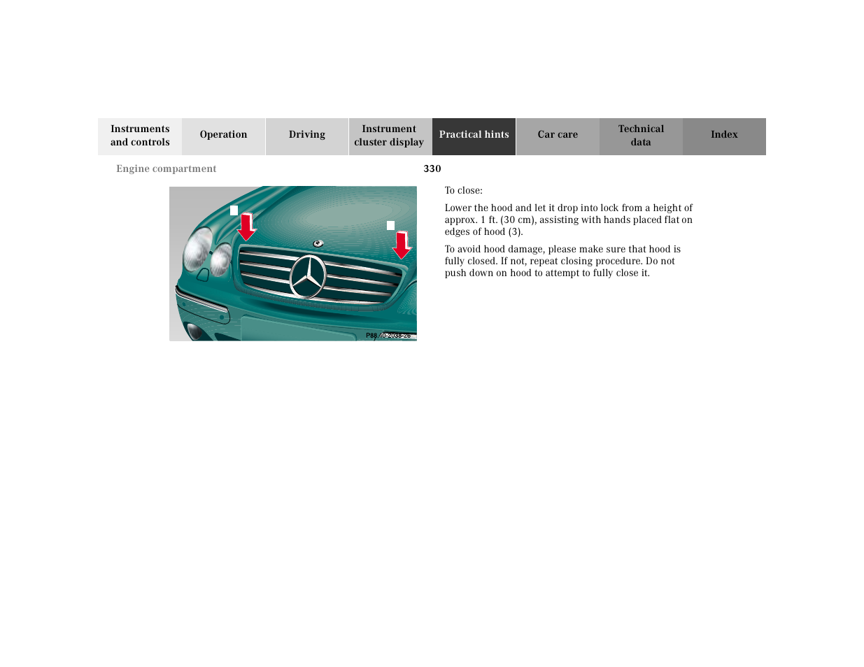 Mercedes-Benz 2000 CL 500 User Manual | Page 336 / 424