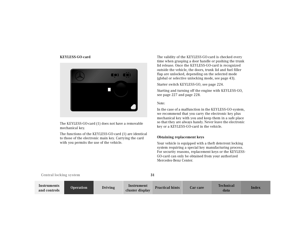 Mercedes-Benz 2000 CL 500 User Manual | Page 34 / 424