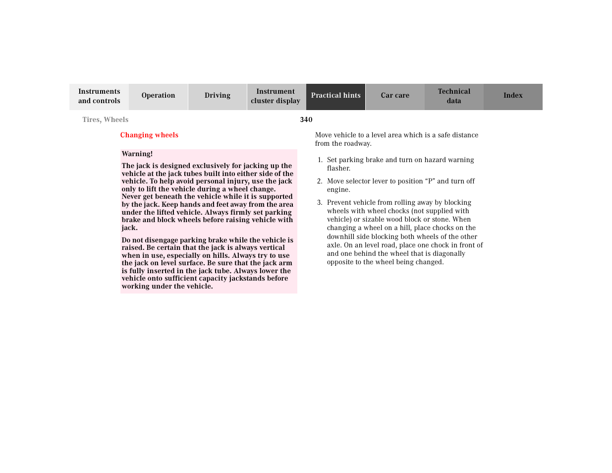 Mercedes-Benz 2000 CL 500 User Manual | Page 346 / 424