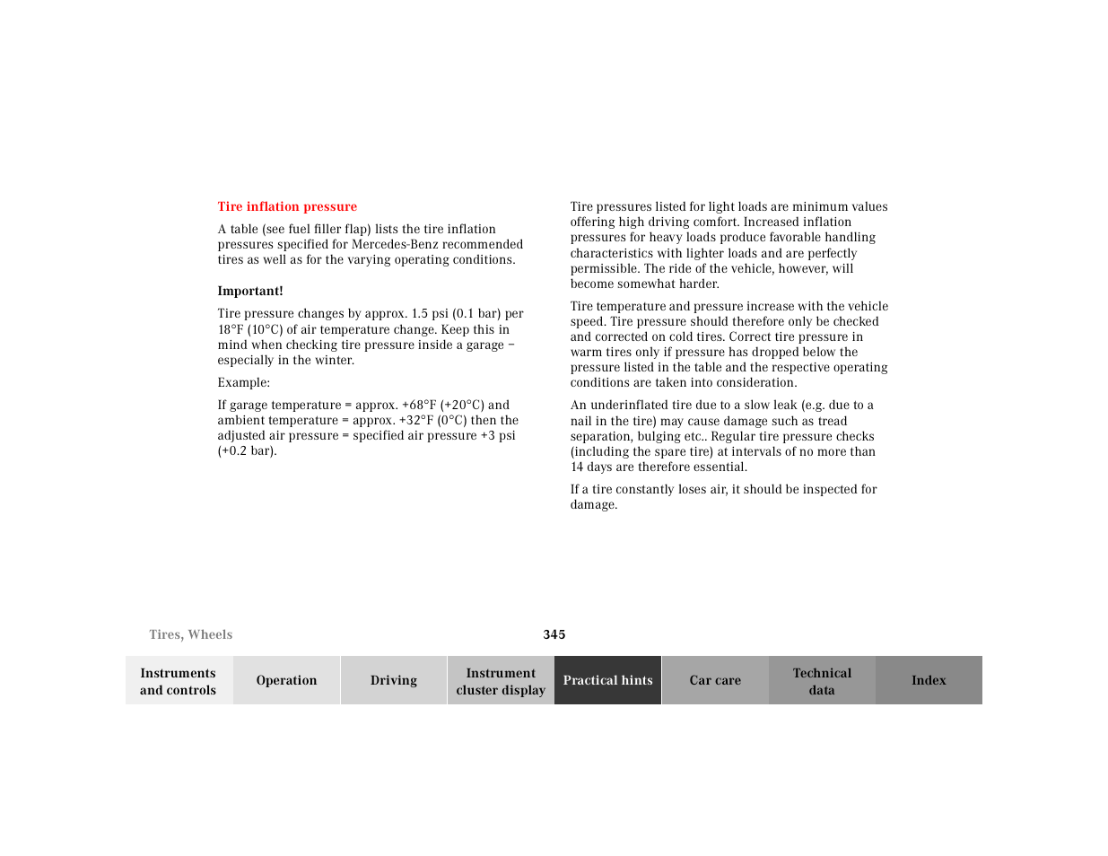 Mercedes-Benz 2000 CL 500 User Manual | Page 351 / 424
