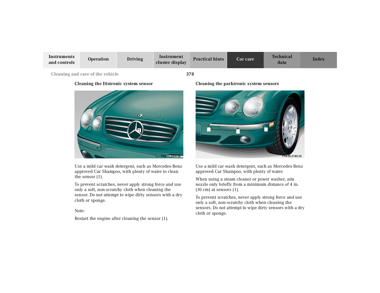 Mercedes-Benz 2000 CL 500 User Manual | Page 384 / 424