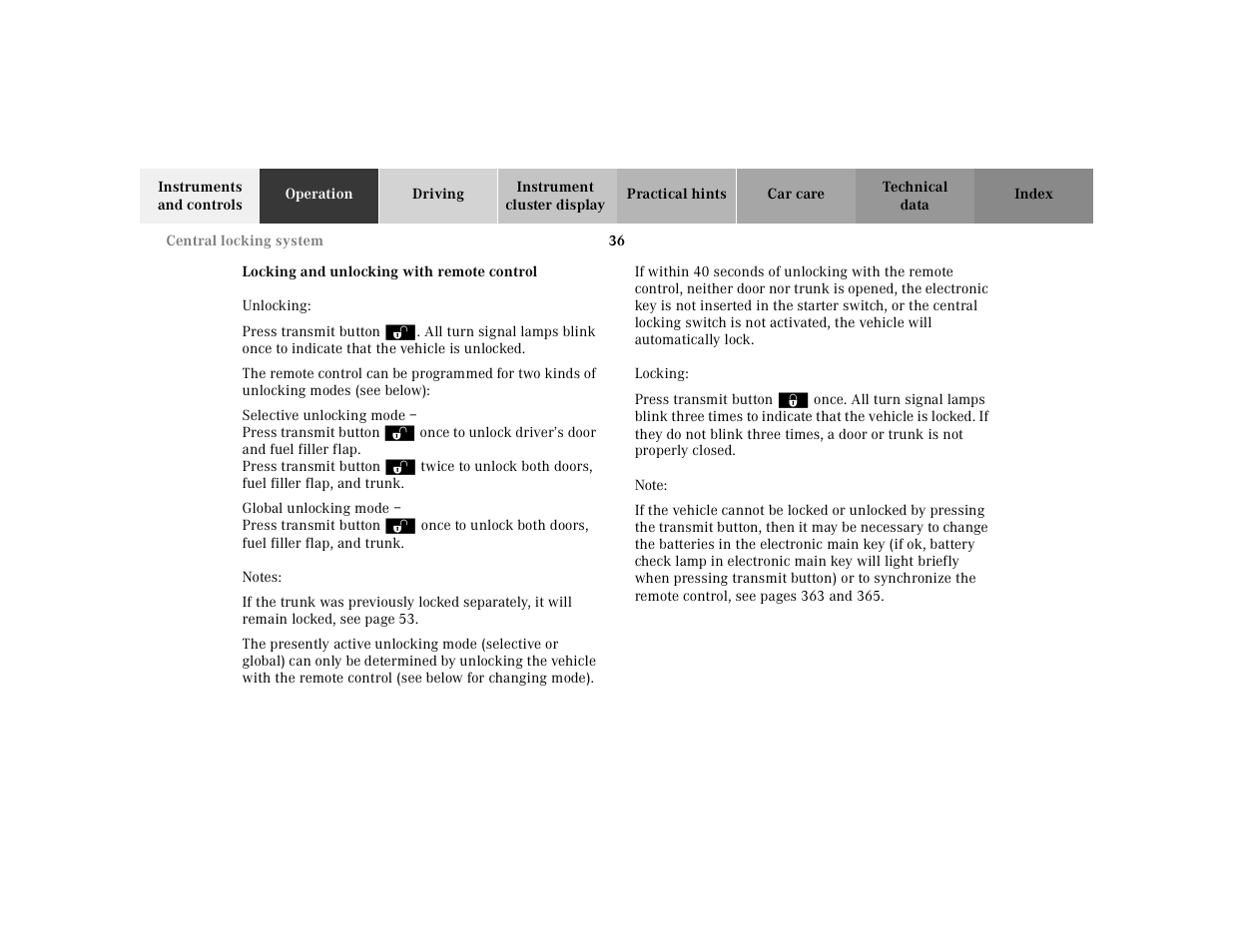 Mercedes-Benz 2000 CL 500 User Manual | Page 39 / 424