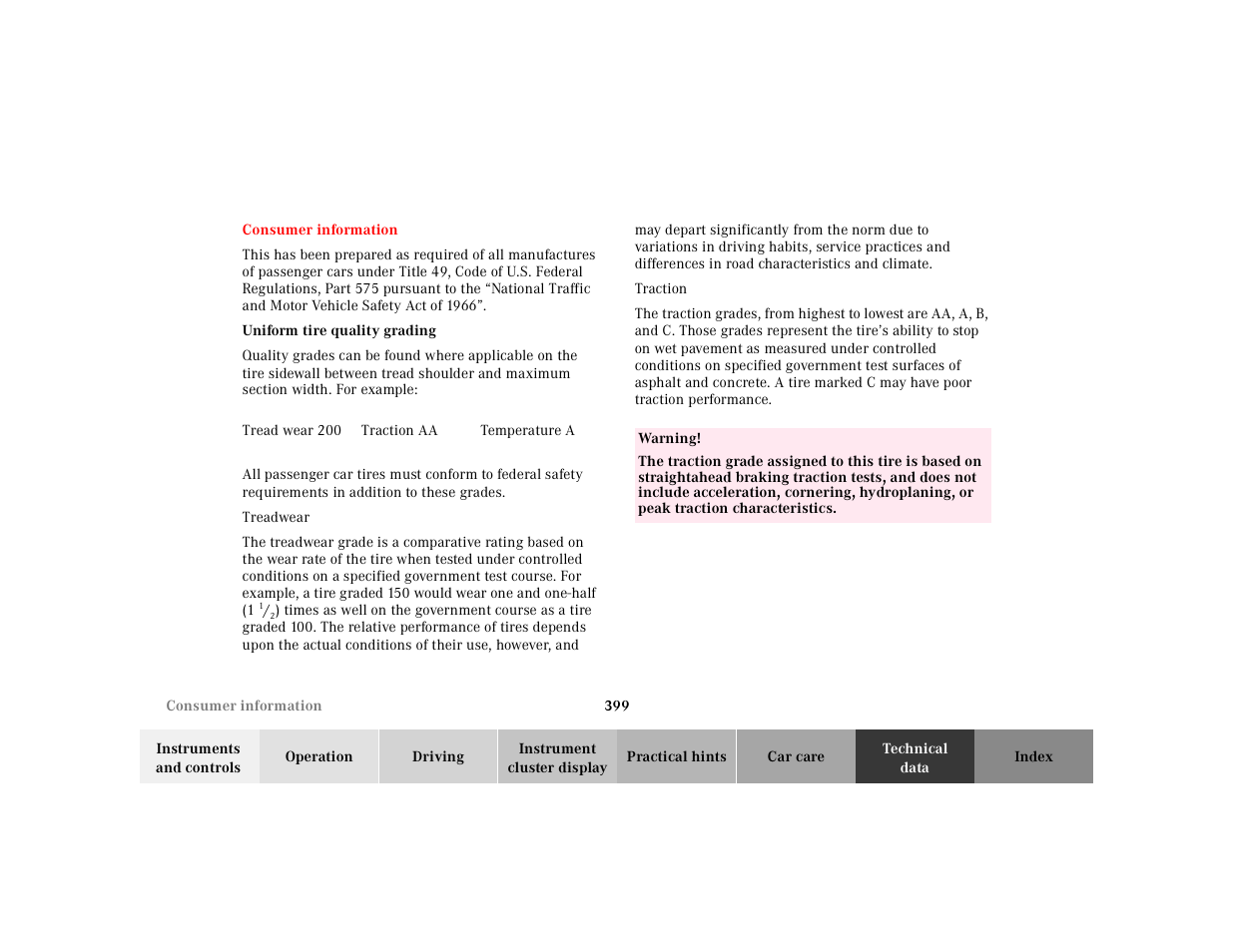 Mercedes-Benz 2000 CL 500 User Manual | Page 405 / 424