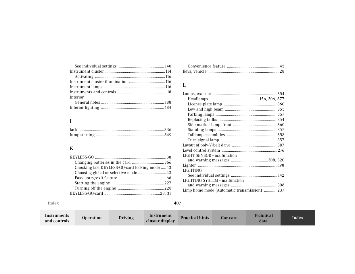 Mercedes-Benz 2000 CL 500 User Manual | Page 413 / 424