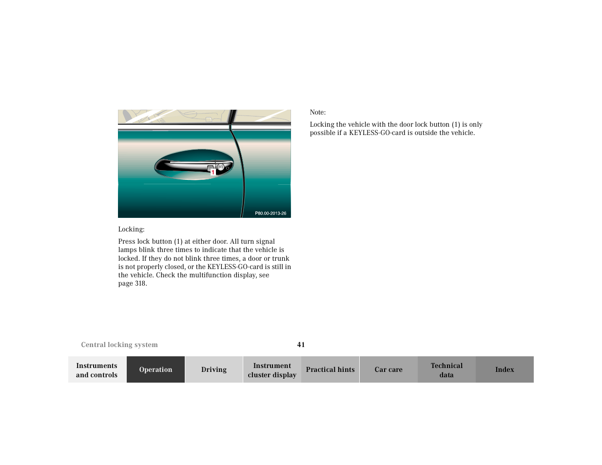 Mercedes-Benz 2000 CL 500 User Manual | Page 44 / 424
