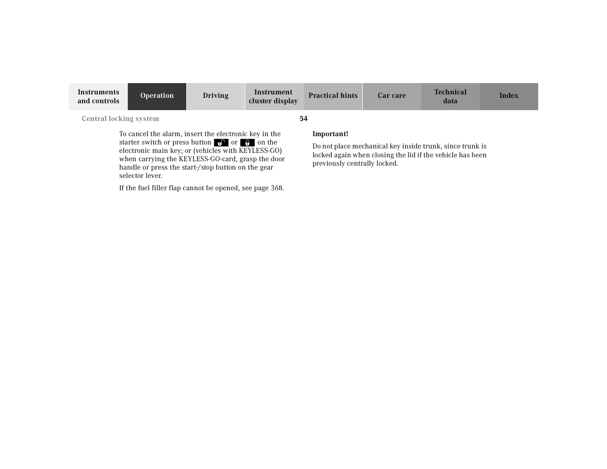 Mercedes-Benz 2000 CL 500 User Manual | Page 57 / 424