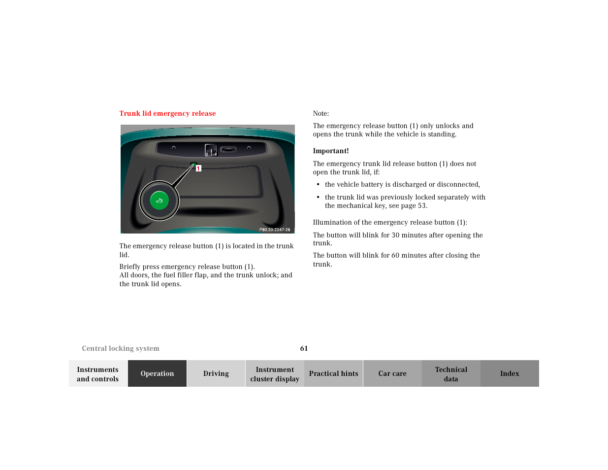 Mercedes-Benz 2000 CL 500 User Manual | Page 64 / 424