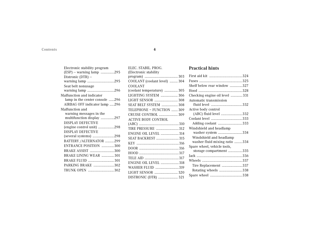 Mercedes-Benz 2000 CL 500 User Manual | Page 7 / 424