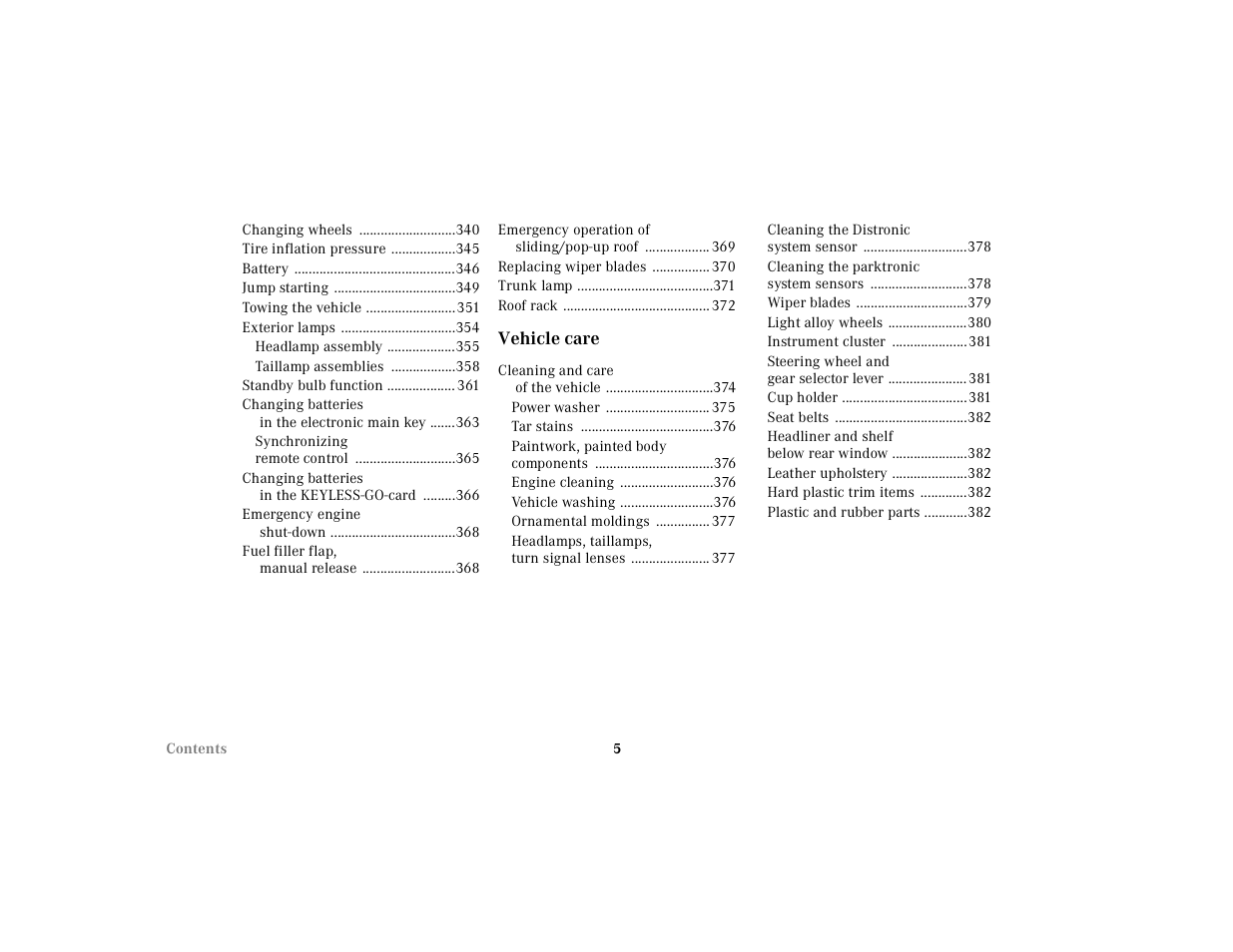 Mercedes-Benz 2000 CL 500 User Manual | Page 8 / 424