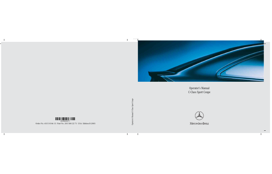 Mercedes-Benz 2005 C 230 Kompressor User Manual | 474 pages