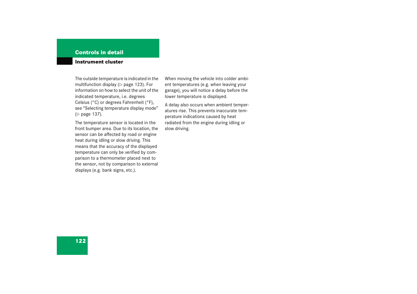 Mercedes-Benz 2005 C 230 Kompressor User Manual | Page 123 / 474