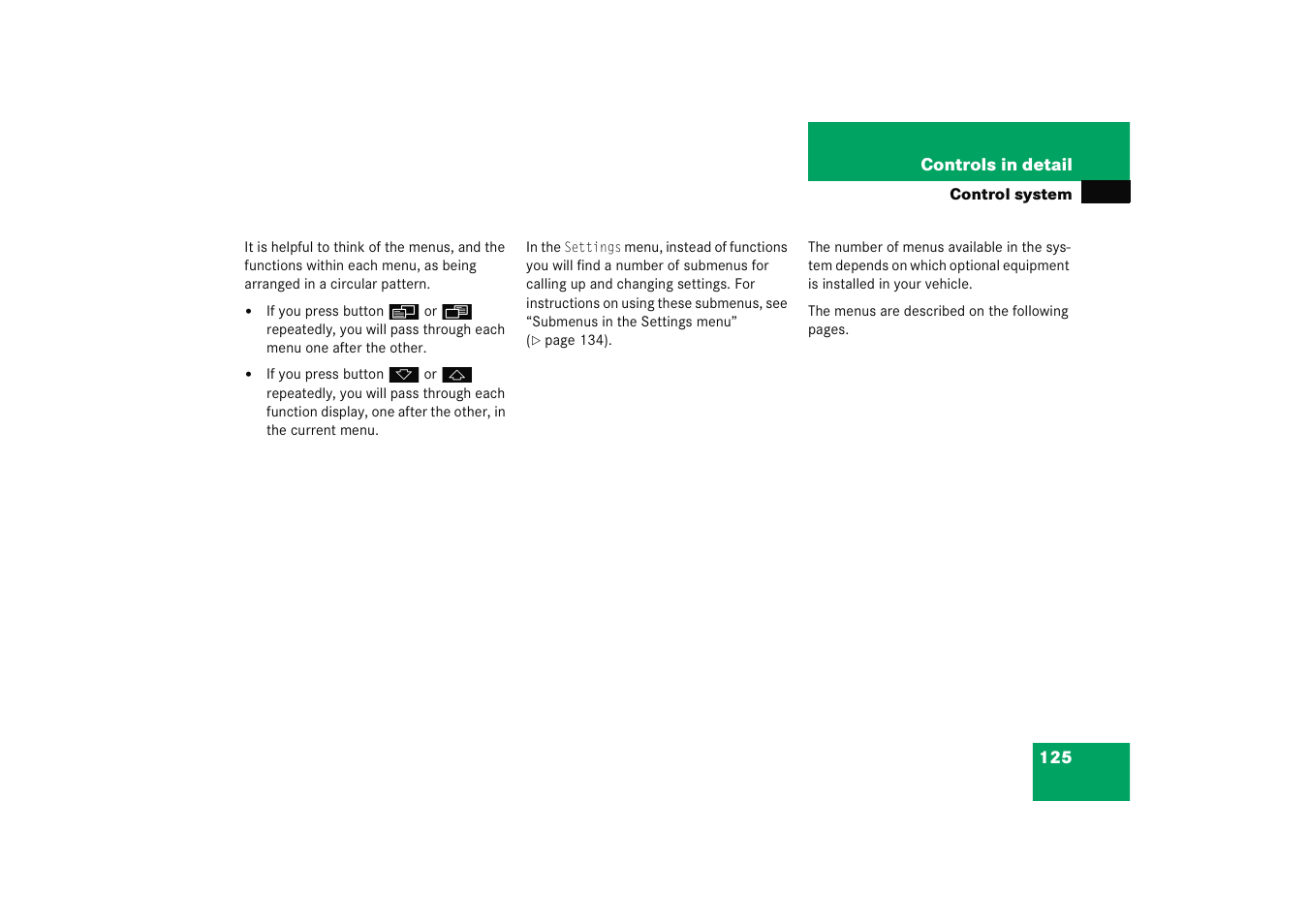 Mercedes-Benz 2005 C 230 Kompressor User Manual | Page 126 / 474