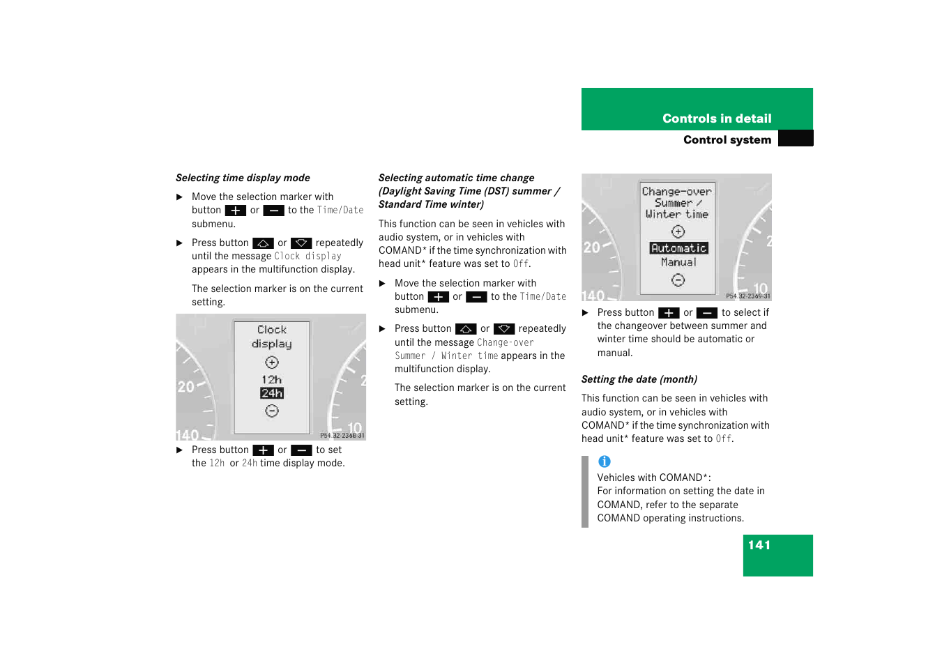 Mercedes-Benz 2005 C 230 Kompressor User Manual | Page 142 / 474