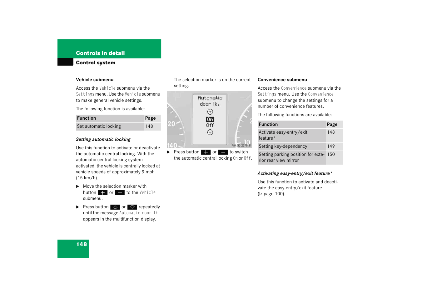 Mercedes-Benz 2005 C 230 Kompressor User Manual | Page 149 / 474