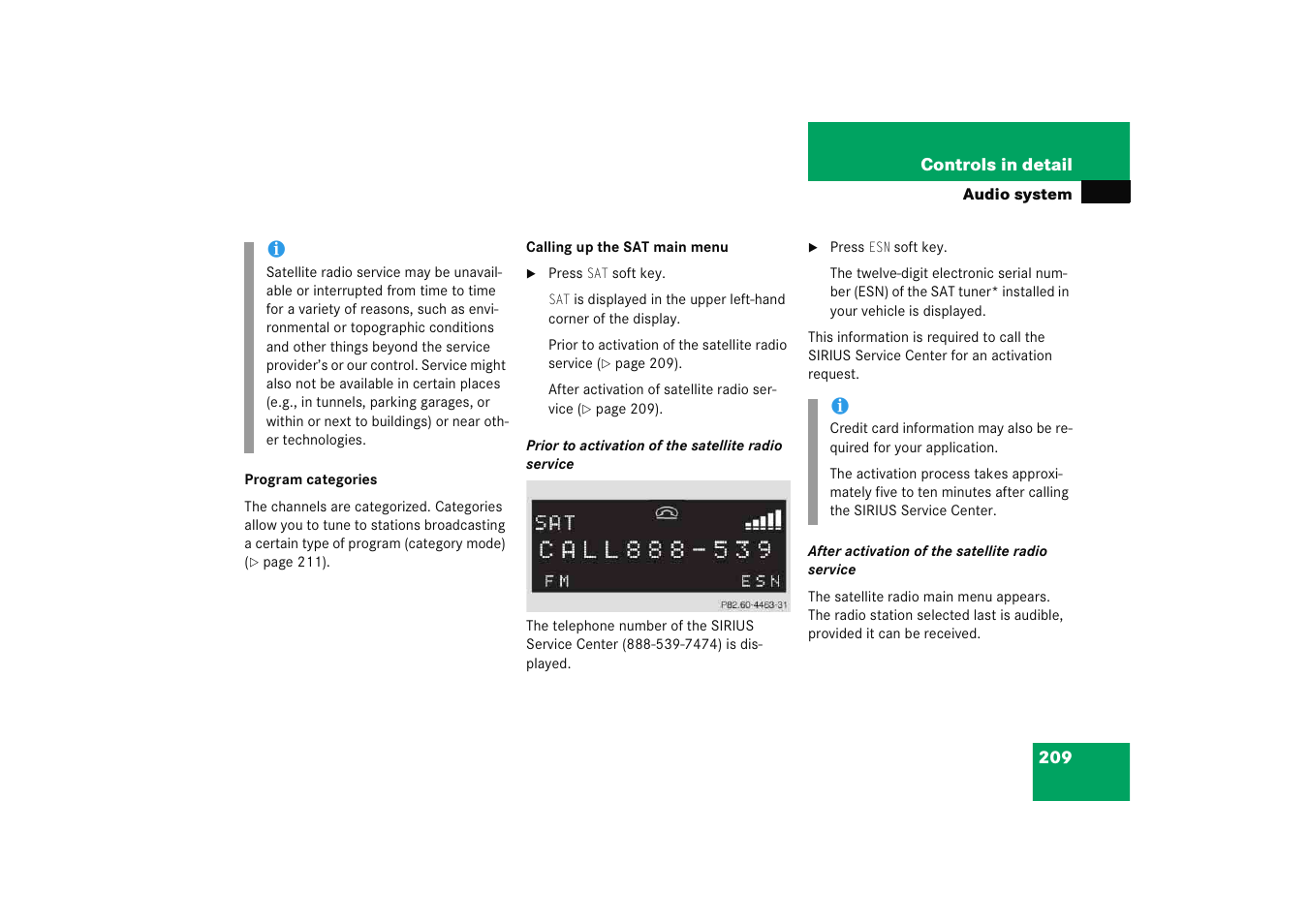Mercedes-Benz 2005 C 230 Kompressor User Manual | Page 210 / 474