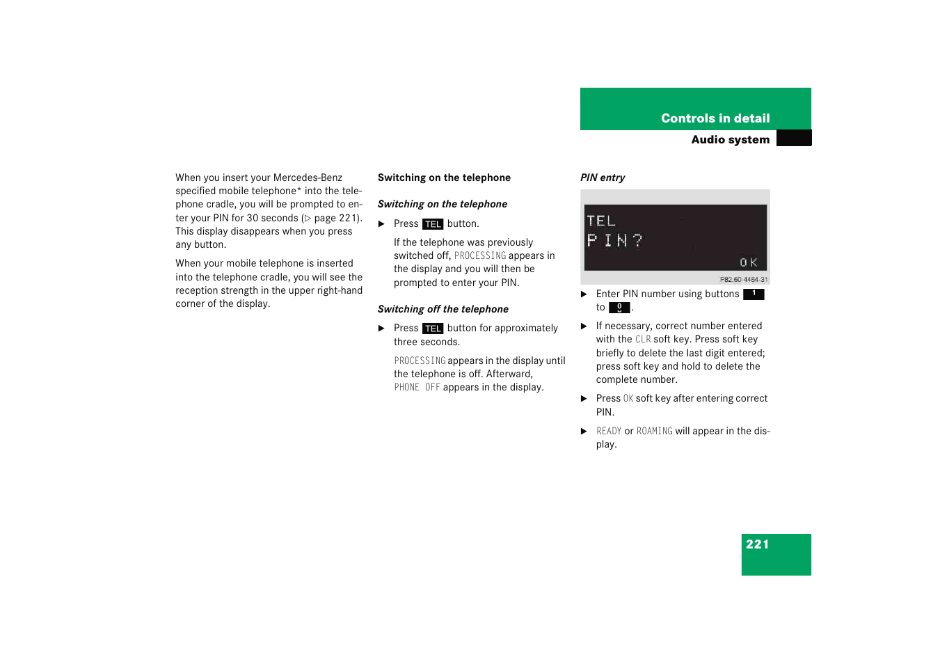 Mercedes-Benz 2005 C 230 Kompressor User Manual | Page 222 / 474