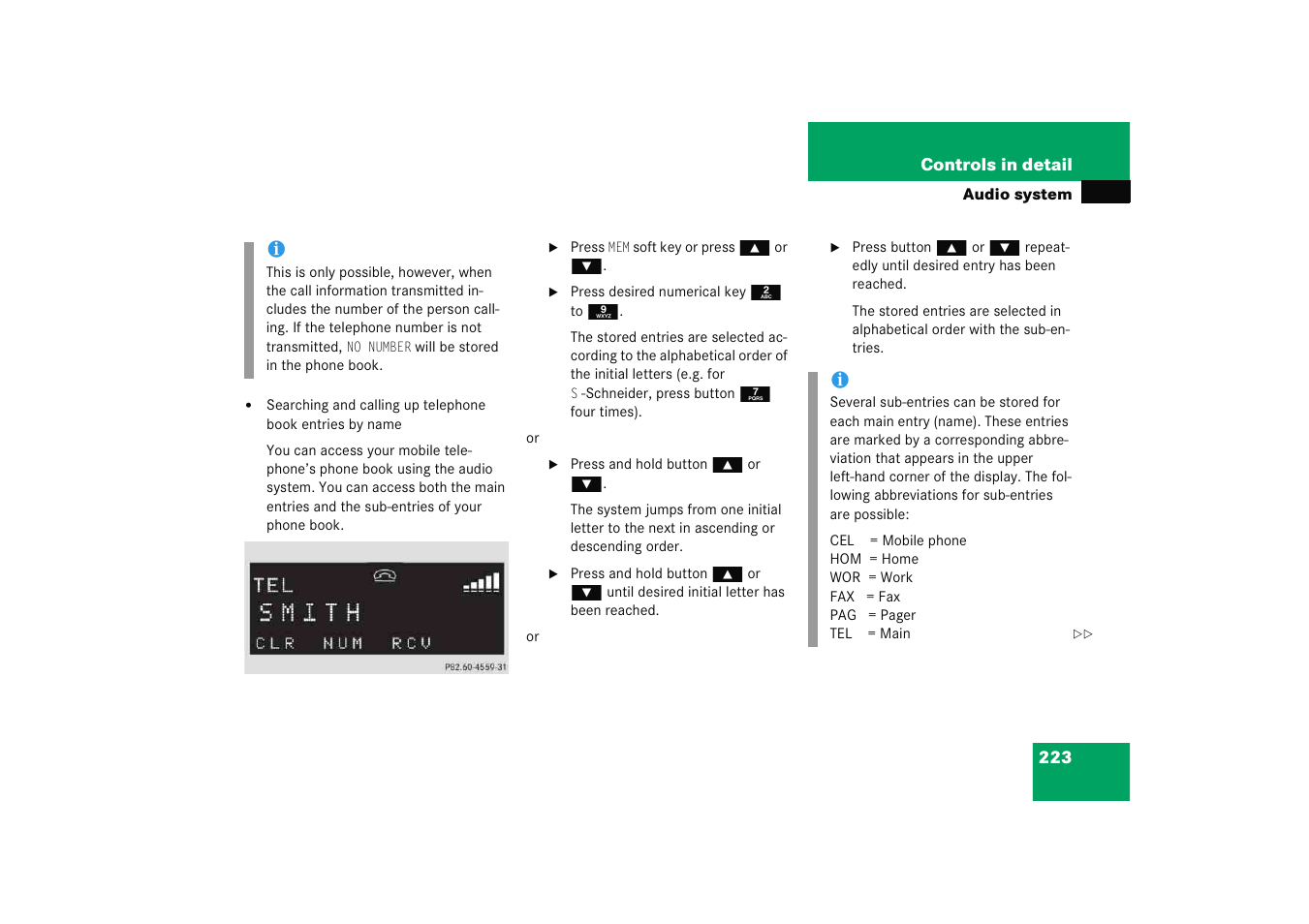 Mercedes-Benz 2005 C 230 Kompressor User Manual | Page 224 / 474