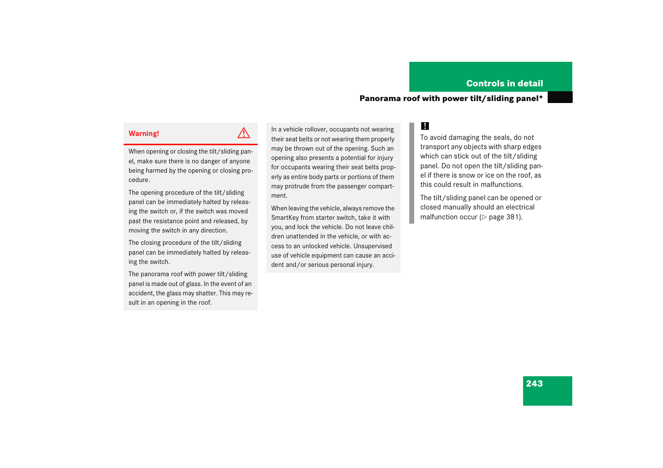 Mercedes-Benz 2005 C 230 Kompressor User Manual | Page 244 / 474