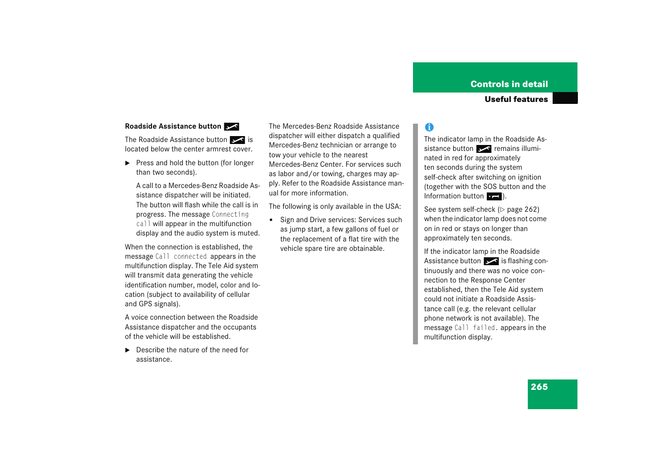 Mercedes-Benz 2005 C 230 Kompressor User Manual | Page 266 / 474